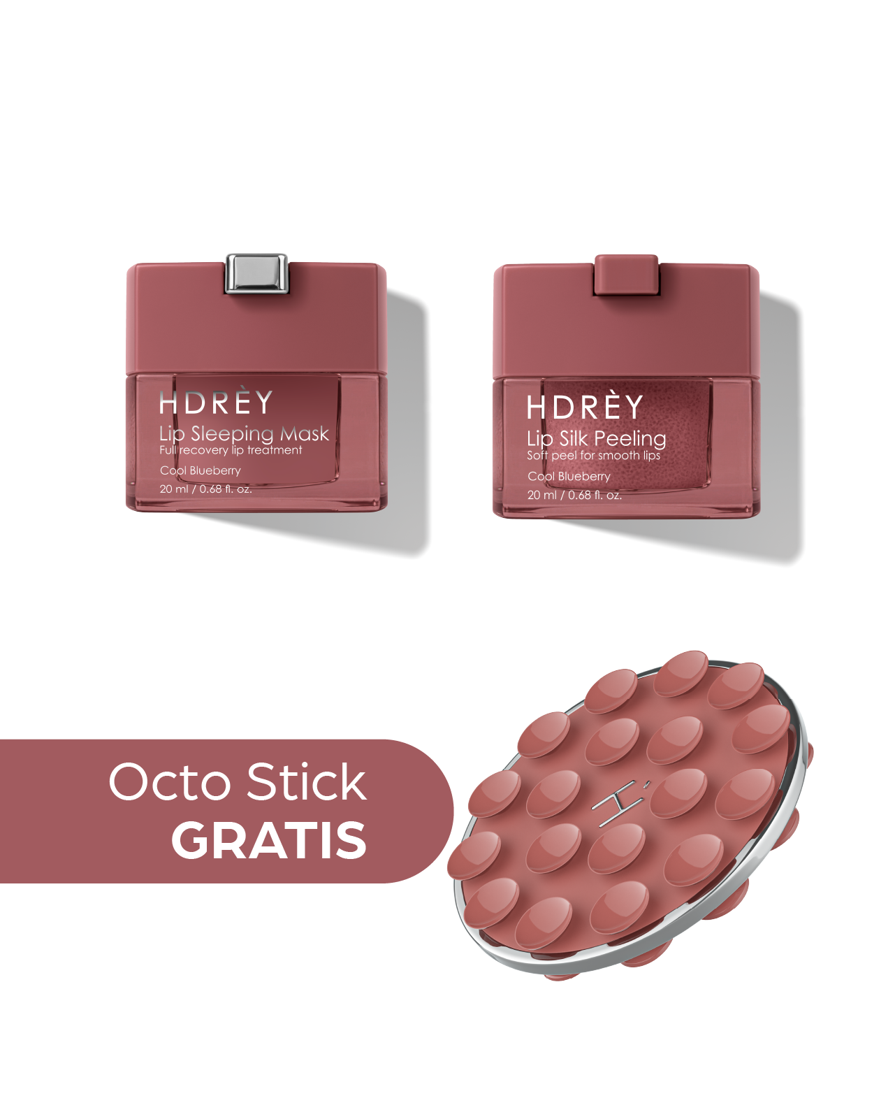 Zestaw do ust Maska + Peeling Cool Blueberry - Octo Stick GRATIS