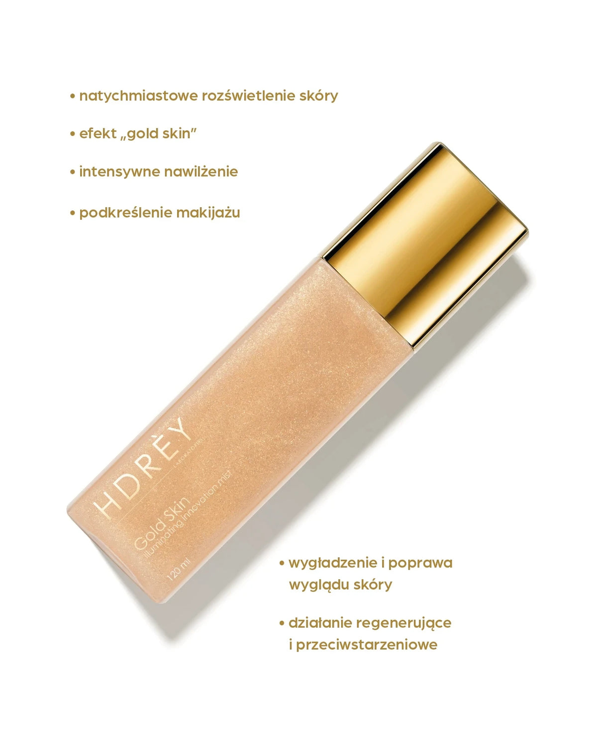 Rozświetlająca mgiełka do twarzy i ciała z efektem Gold Skin 120 ml