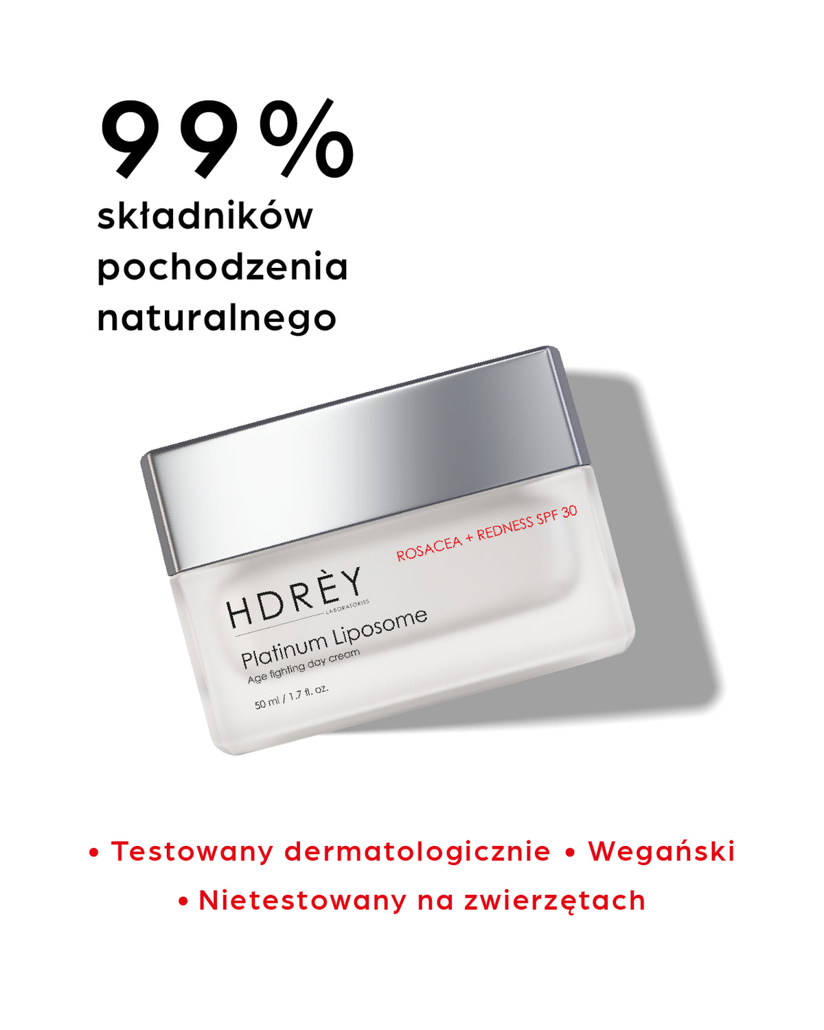 Liftingująco-przeciwzmarszczkowy krem na dzień z SPF 30 do skóry z trądzikiem różowatym i zaczerwienieniami 50 ml