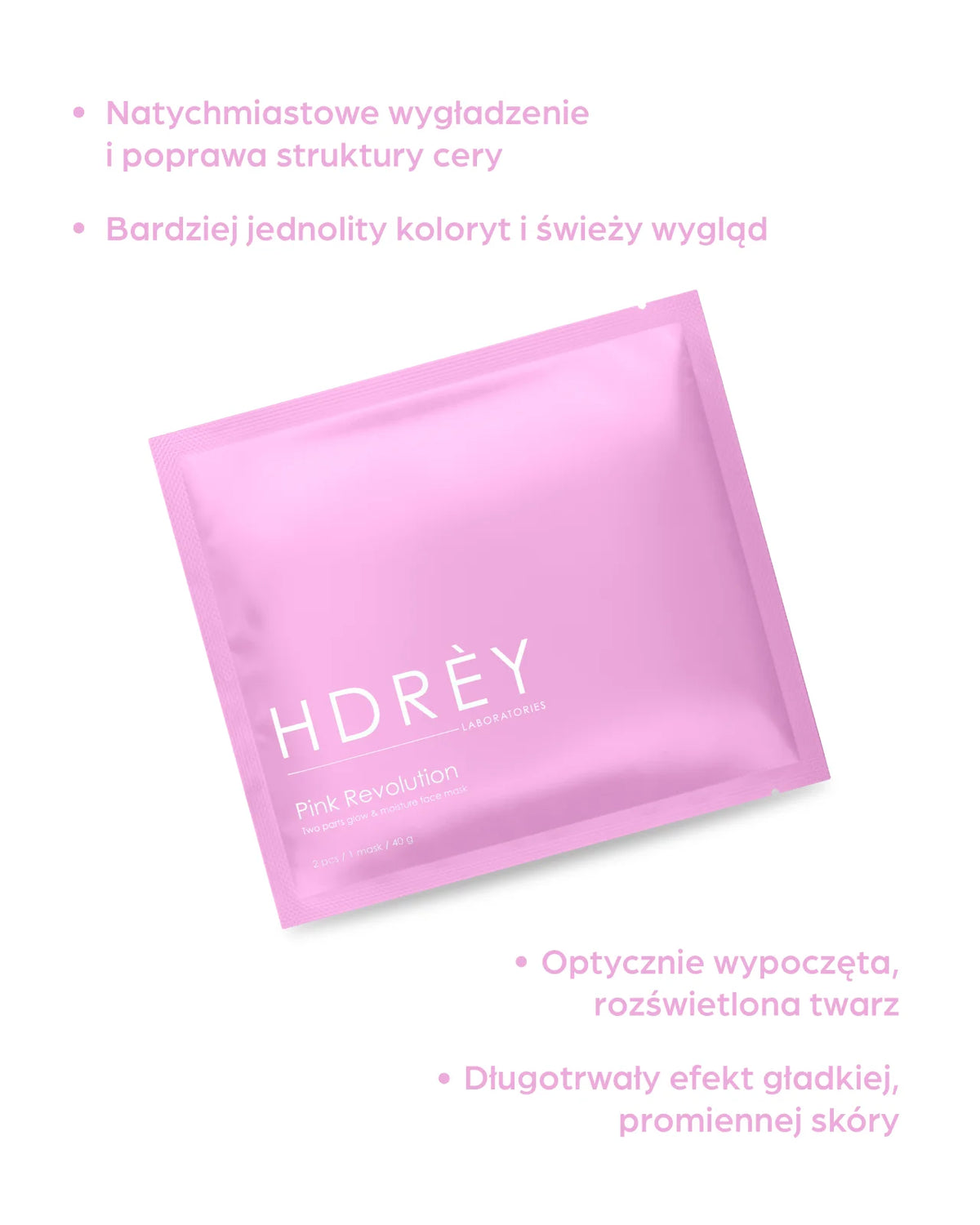 Hydrożelowa maska rozświetlająca Pink Revolution 1x40g