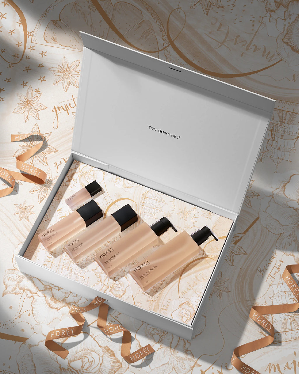 Zestaw do pielęgnacji ciała Vetiver Majestic XL – Żel, mydło, olejek, mgiełka i perfumy