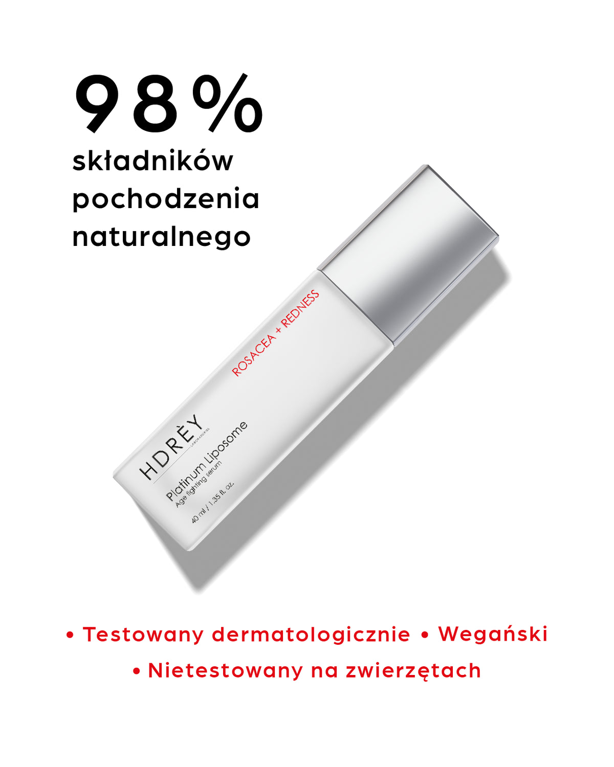 Liftingująco-przeciwzmarszczkowe serum do skóry z trądzikiem różowatym i zaczerwienieniami 40 ml